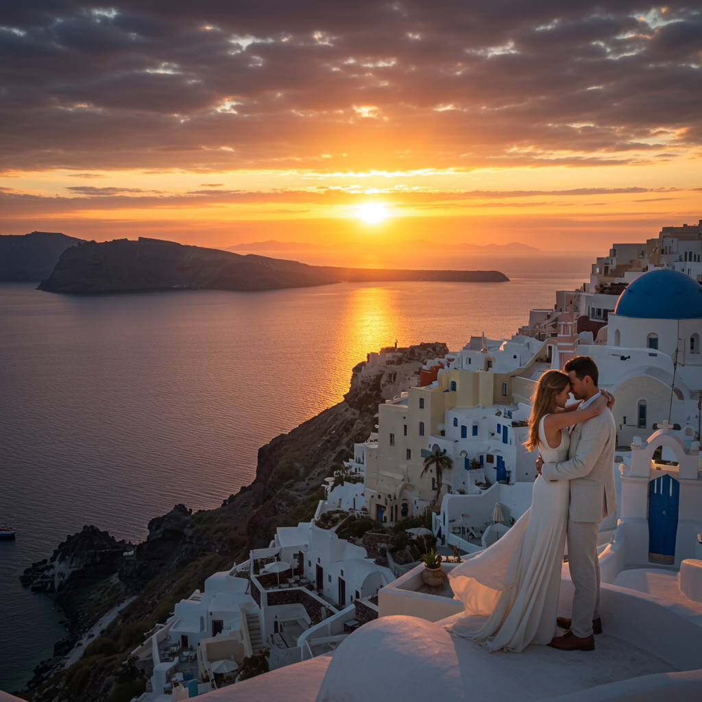 Santorini Honeymoon: Iconic Sunsets & Volcanic Landscapes Guide